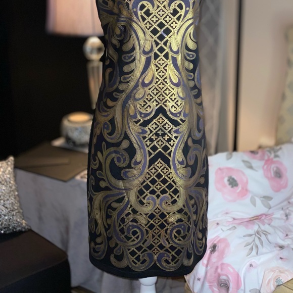 Beautiful Black Print sleeveless dress - Picture 4 of 5